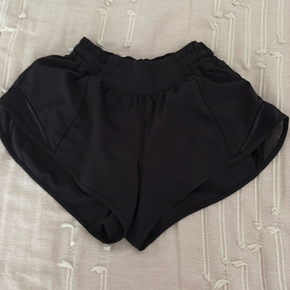 Black Lululemon Hotty hot shorts
